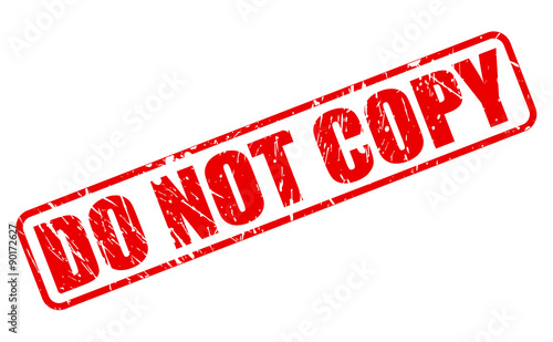Do not copy red stamp text