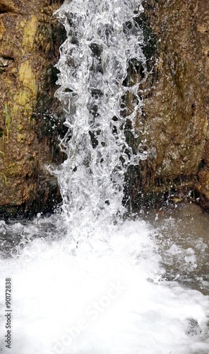 fresh water jet of a waterfall