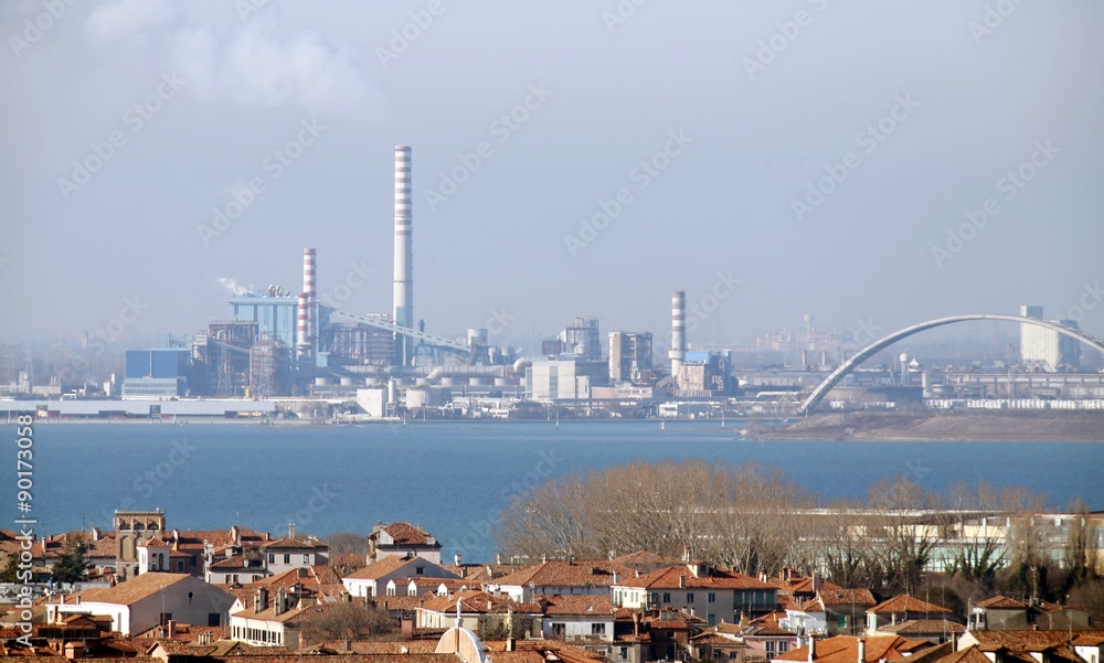 industries factories and smokestacks near Venice industries factories and smokestacks near Venice