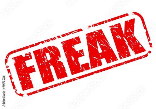 Freak red stamp text