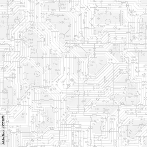 Seamless background of electrical circuit.