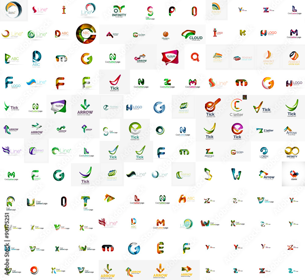 Mega set of letter logos Mega set of letter logos