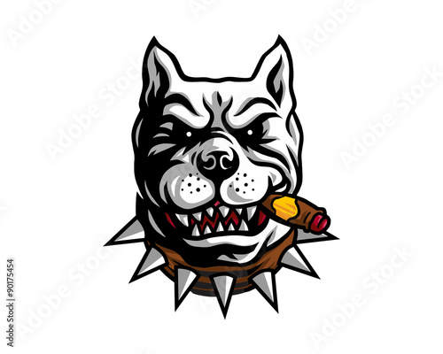 smokers dog pitbull