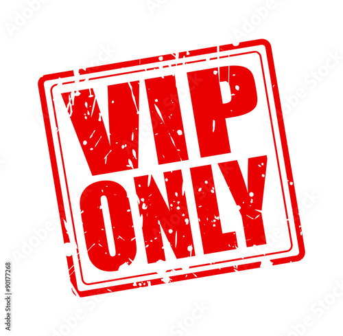 Vip only red stamp text