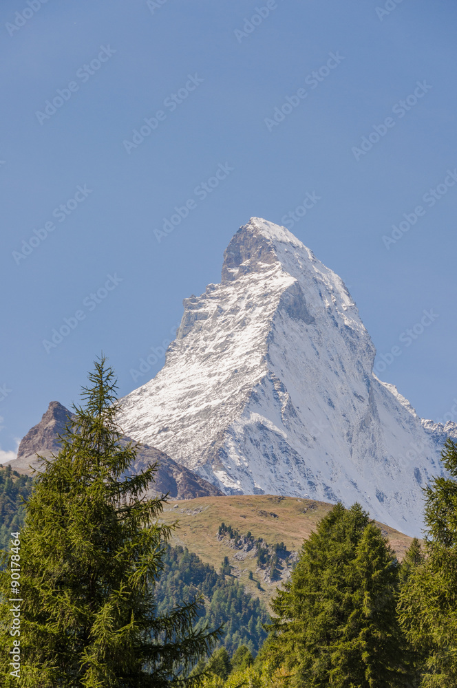 Zermatt, Dorf, Alpen, Schweizer Berge, Berghütte, Matterhorn, Furi, Zmutt, Trockener Steg, Walliser Berge, Sommer, Wallis, Schweiz