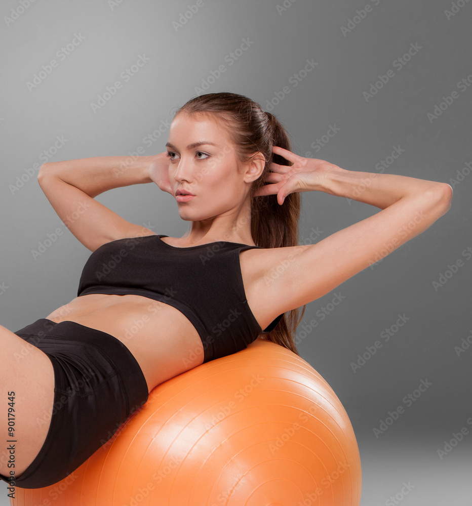 Sporty woman doing aerobic exercise Sporty woman doing aerobic exercise