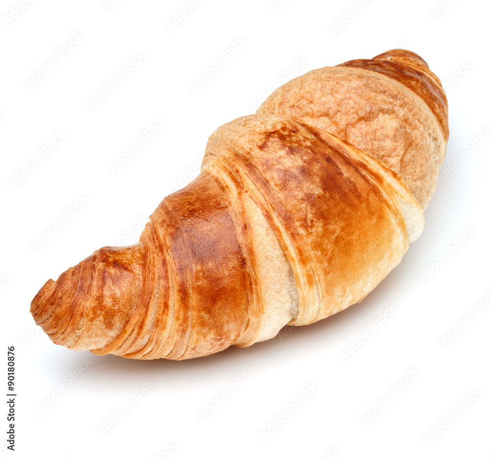 Croissant or crescent roll isolated on white background cutout Croissant or crescent roll isolated on white background cutout