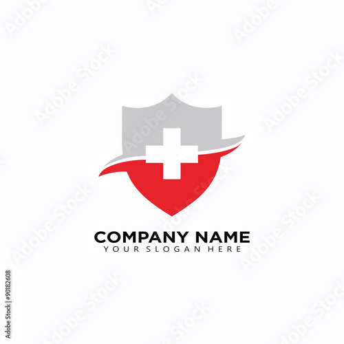 Modern Shield Healtcare Medical cross logo or icon