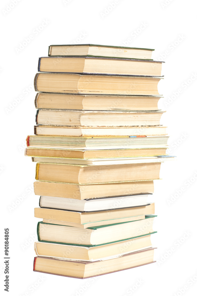 Books stack isolated on white background Books stack isolated on white background