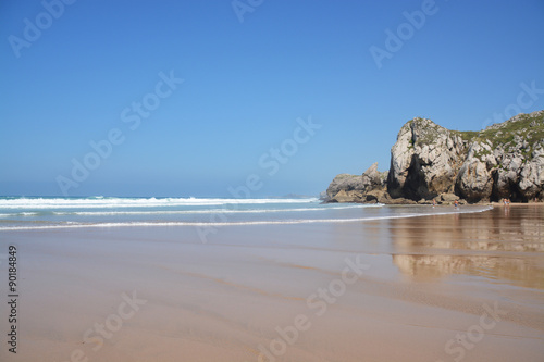 Playa de Usgo, Cantabria photo