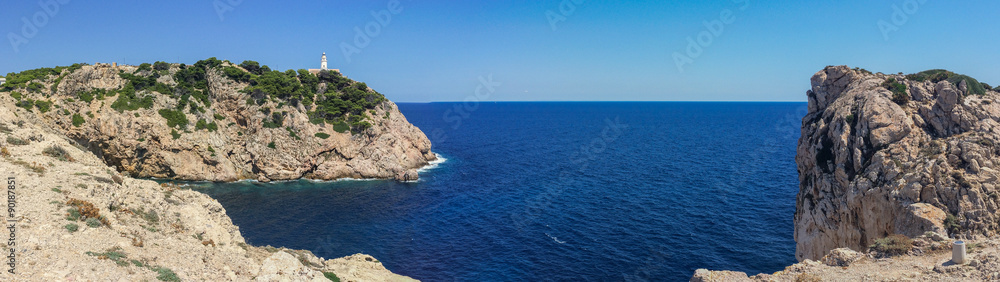 Leuchturm Klippen Panorama, Capdepera, Cala Ratjada, Mallorca Leuchturm Klippen Panorama, Capdepera, Cala Ratjada, Mallorca
