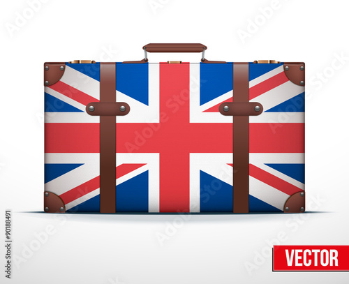 Classic vintage luggage suitcase for travel