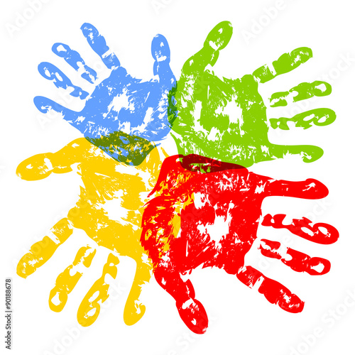 Prints of hands