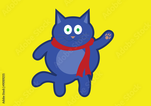 Happy blue cat color 