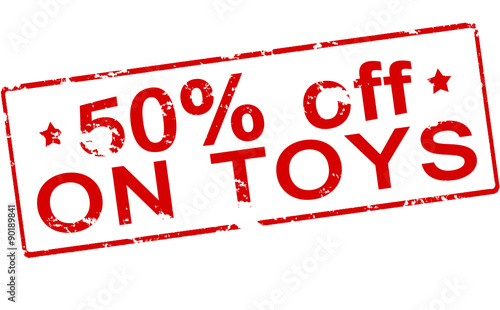 Fifty percent off on toys