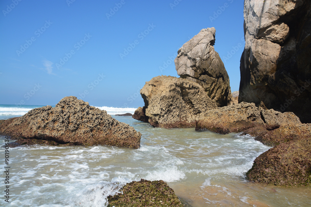 rocas la playa de Usgo, Cantabria