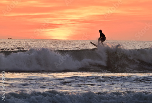Photography Surfing at Sunset