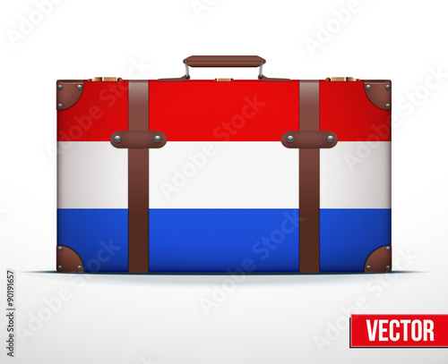 Classic vintage luggage suitcase for travel