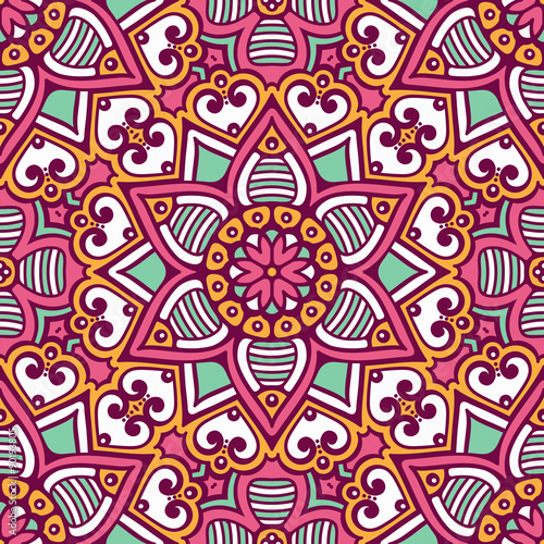 Photos Ethnic floral seamless pattern