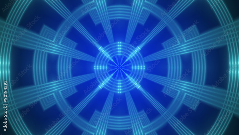 blue abstract background, kaleidoscope light, loop blue abstract background, kaleidoscope light, loop