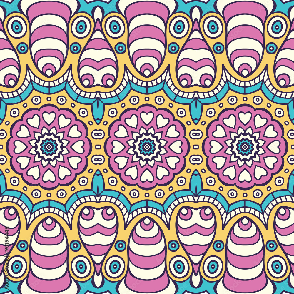Ethnic floral seamless pattern Ethnic floral seamless pattern