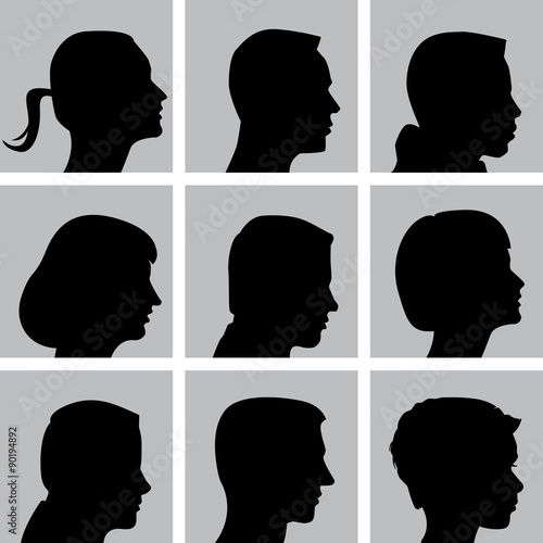 Set of Cameo Silhouettes for Print or Web