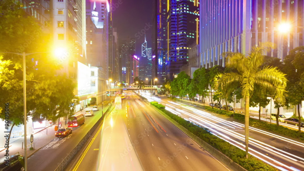 Hyperlapse, motion timelapse, video of a busy street in Hong Kong, zooming in Hyperlapse, motion timelapse, video of a busy street in Hong Kong, zooming in