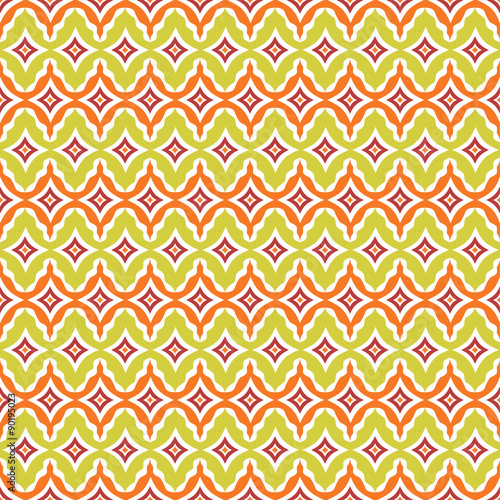 Seamless retro background in modern ikat pattern