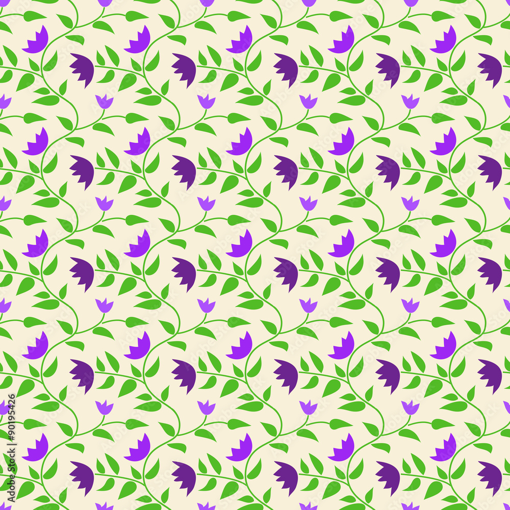 Spring style seamless background floral pattern