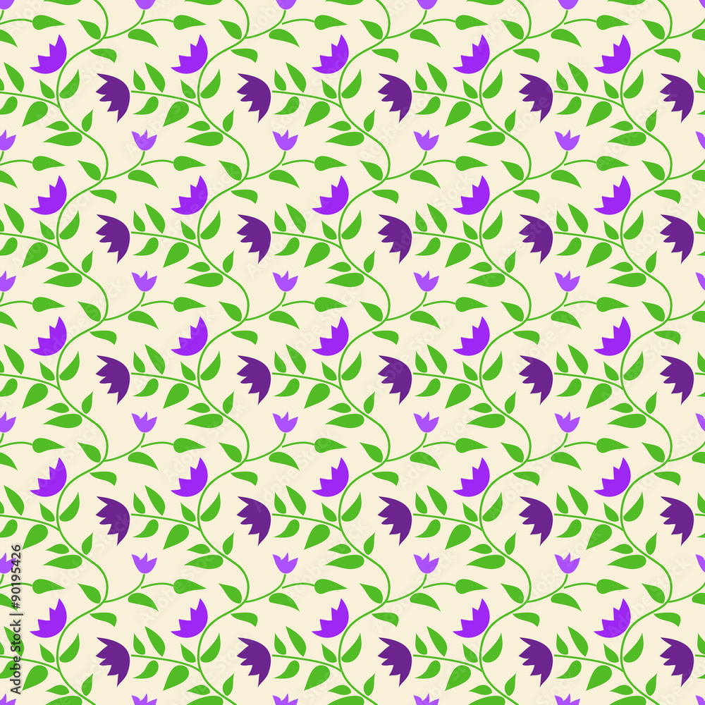 Spring style seamless background floral pattern Spring style seamless background floral pattern