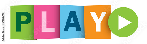"PLAY" vector letters icon 