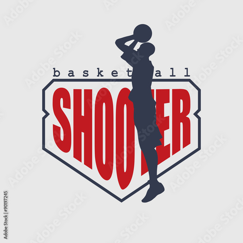 Basketball shooter emblem