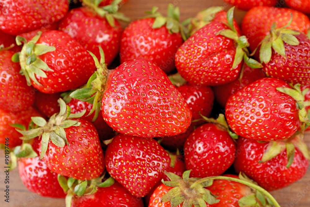 Ripe strawberries, closeup Ripe strawberries, closeup