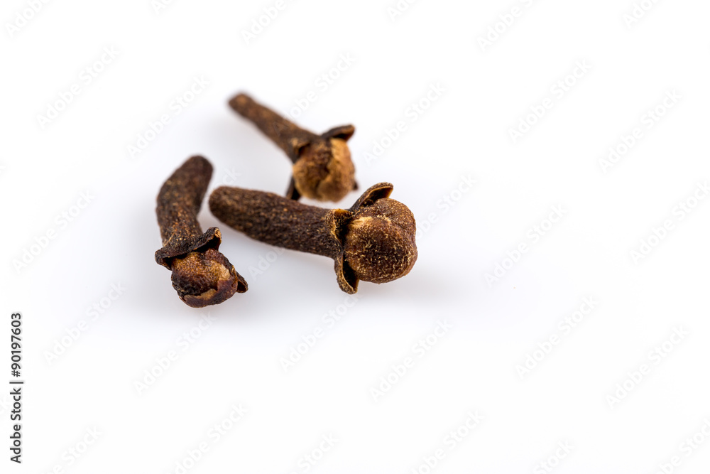 Cloves isolated on white background Cloves isolated on white background