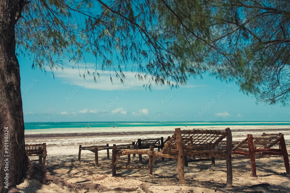 Tropical beach in Zanzibar