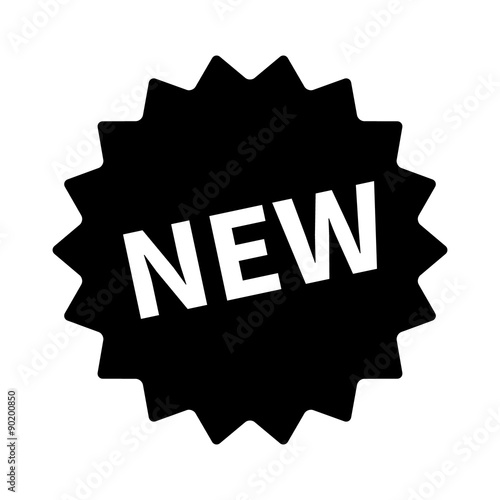 New feature or product badge flat icon for apps and websites