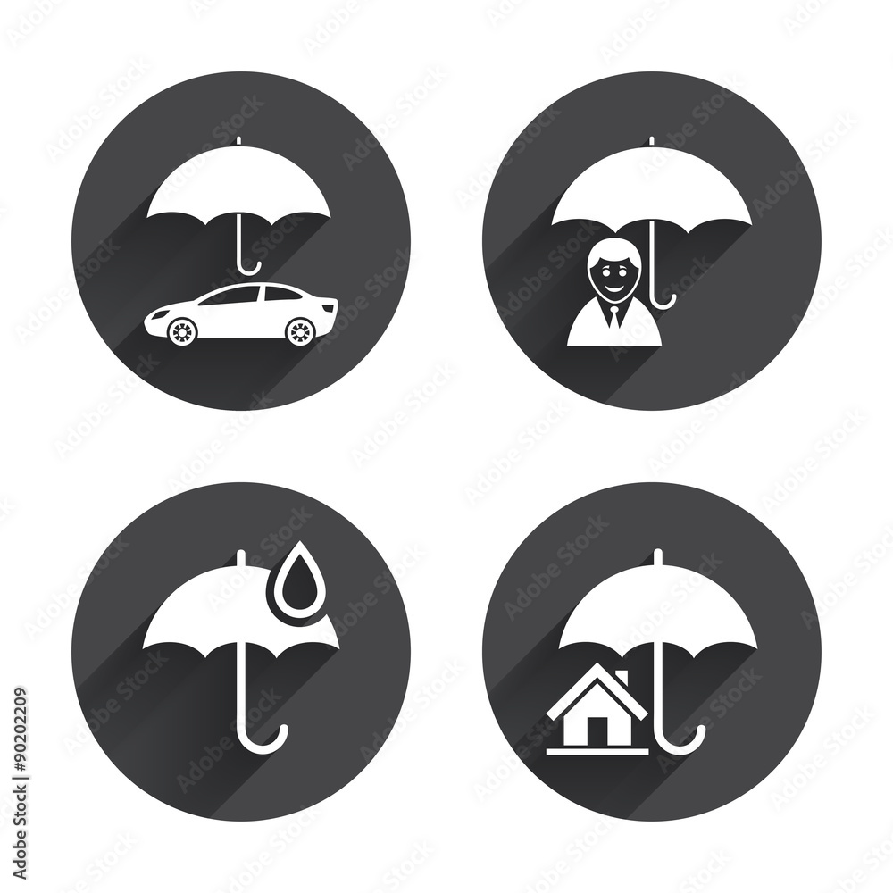 Life, Real estate or Home insurance icon. Life, Real estate or Home insurance icon.