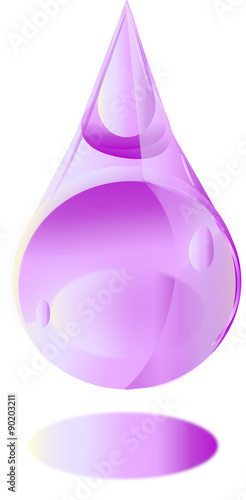 oil drop or droplet on white background