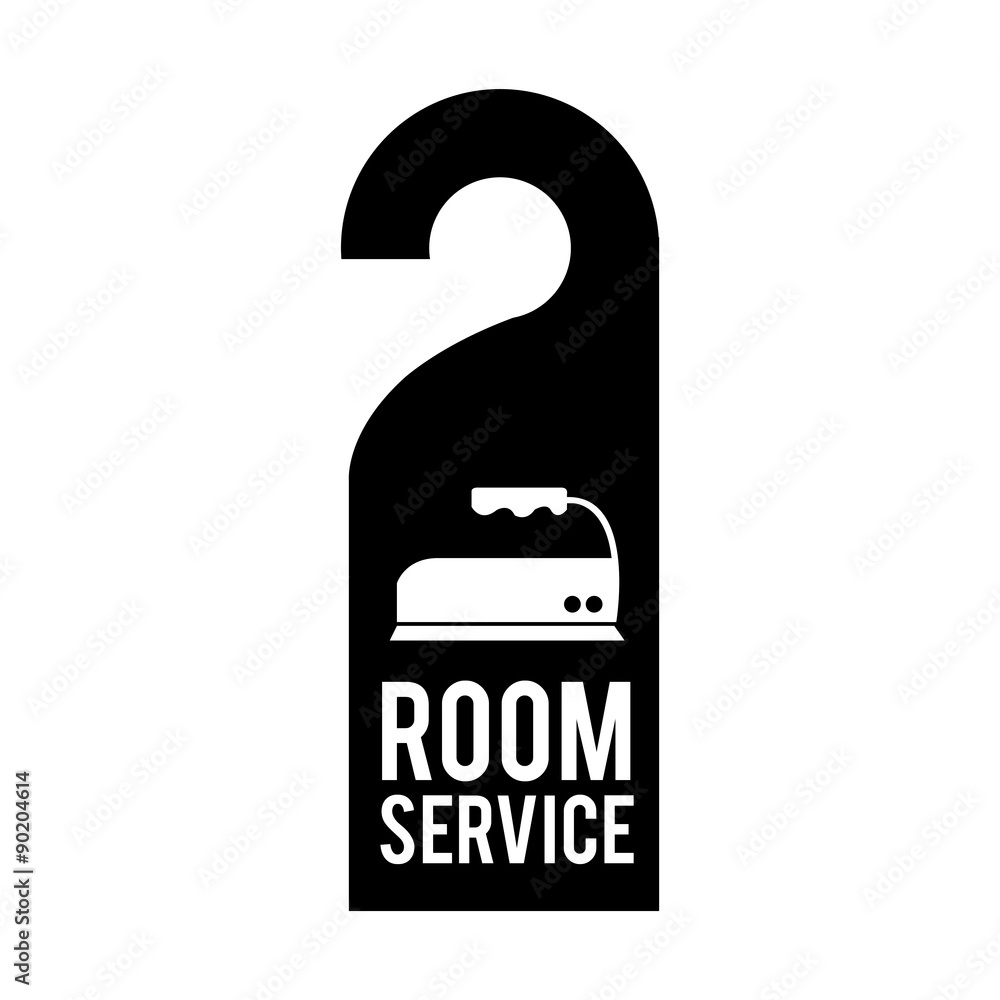 room service illustration over color background room service illustration over color background