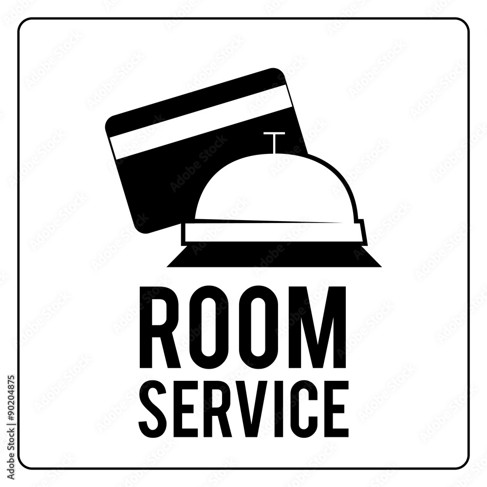 Fototapeta premium room service illustration over color background