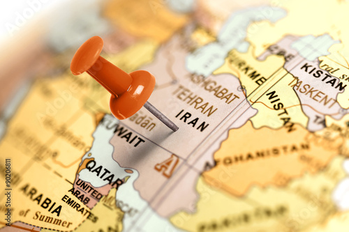 Location Iran. Red pin on the map.