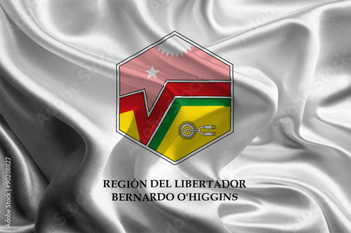 Flag of Libertador General Bernardo O'Higgins Region, Chile photo