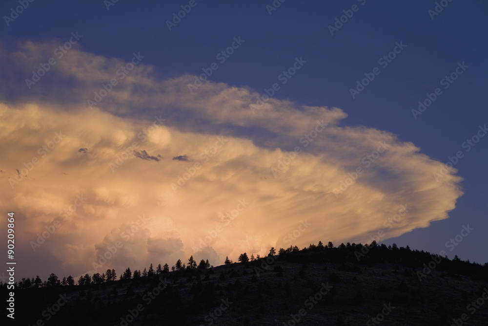 Western sunset and spectacular clouds, Hot Springs, South Dakota Western sunset and spectacular clouds, Hot Springs, South Dakota