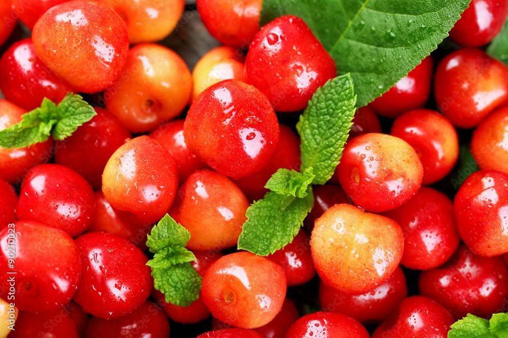Sweet cherries, close-up Sweet cherries, close-up