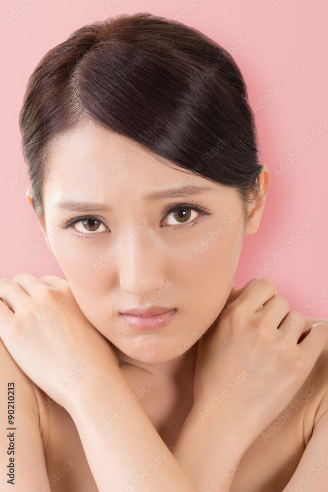 Sad Asian beautiful woman