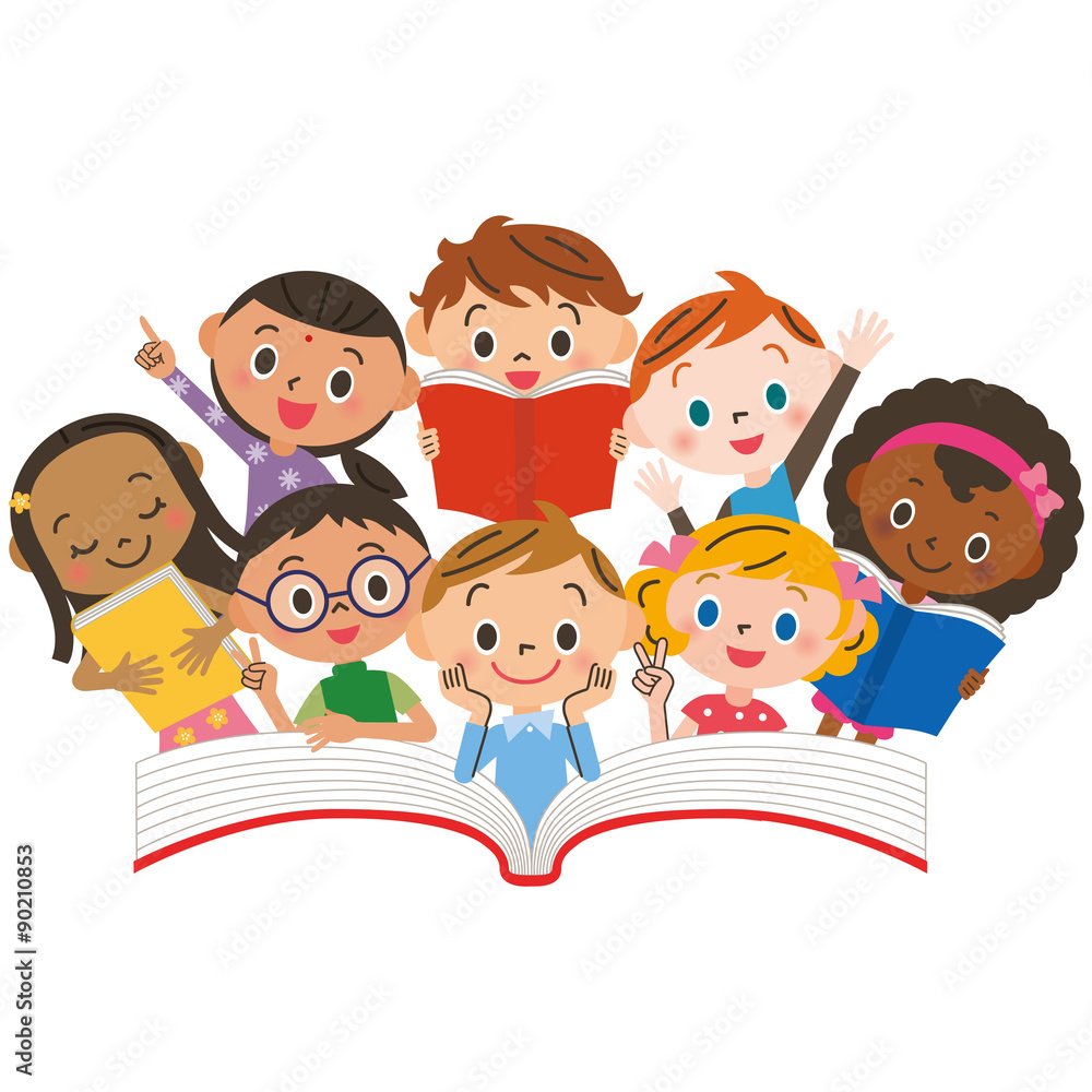 読書をする子供達 読書をする子供達