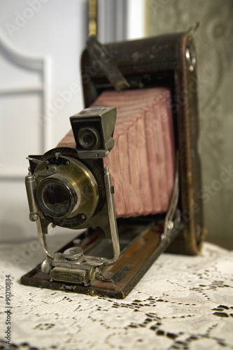 Antique view camera in Redstone Castle, in Redstone Colorado, off Colorado's West Elk Loop Scenic Byway