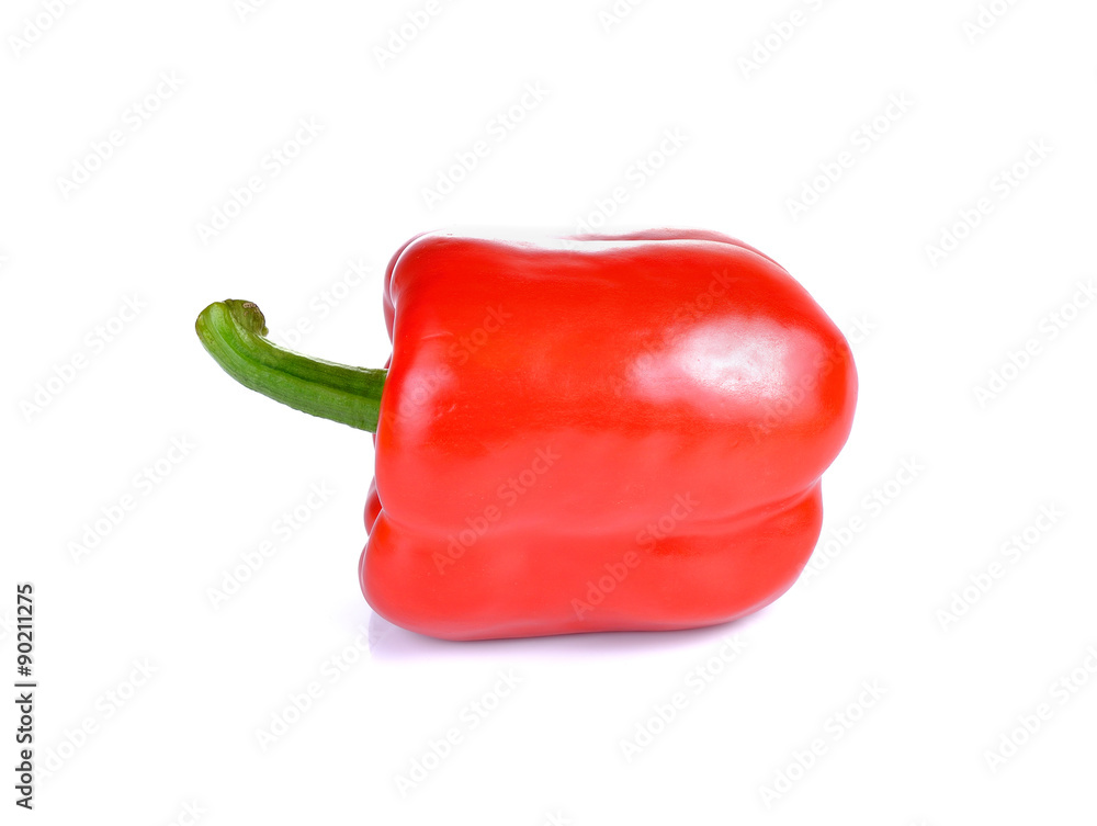 Red bell pepper on white background Red bell pepper on white background
