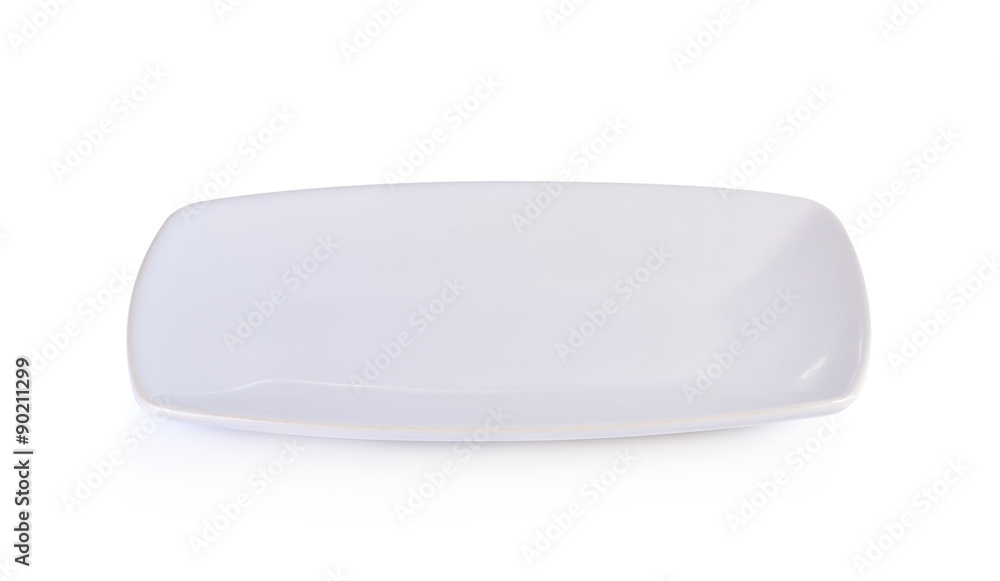 Empty white plate on white background Empty white plate on white background