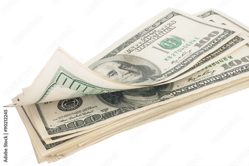 Stack of money american hundred dollar bills Stack of money american hundred dollar bills